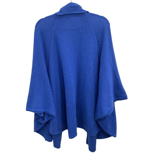 Lilly Pulitzer Cornflower Blue Cashmere Wrap Shawl Cardigan XL Preppy Cozycore - Picture 2 of 10